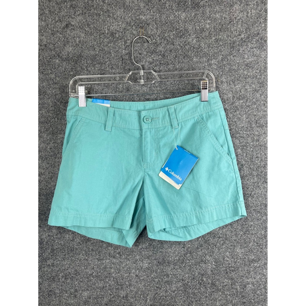 Columbia Shorts Womens 2 Aqua Teal New Regular Fit Outdoor Hiking Casual